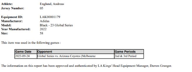 2023 LA Kings Global Series Home Game Jerseys