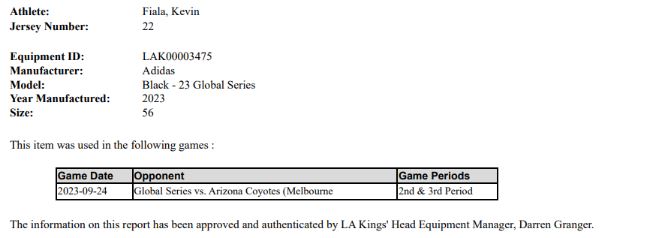 2023 LA Kings Global Series Home Game Jerseys