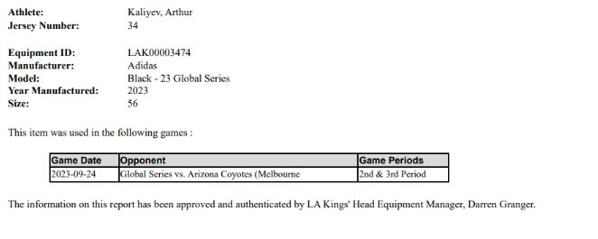 2023 LA Kings Global Series Home Game Jerseys