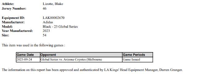 2023 LA Kings Global Series Home Game Jerseys