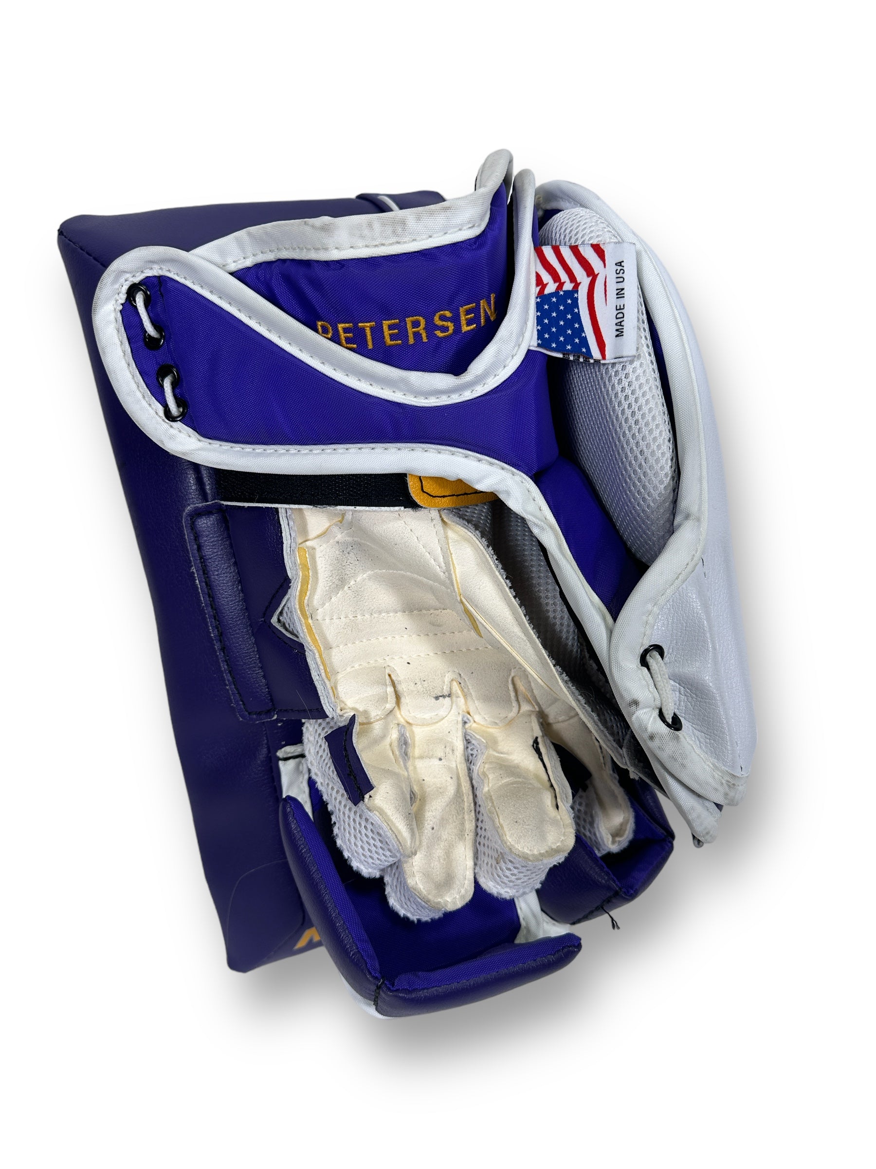 Cal Petersen Game-Used Reverse Retro Vaughn Blocker