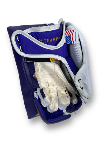 Cal Petersen Game-Used Reverse Retro Vaughn Blocker