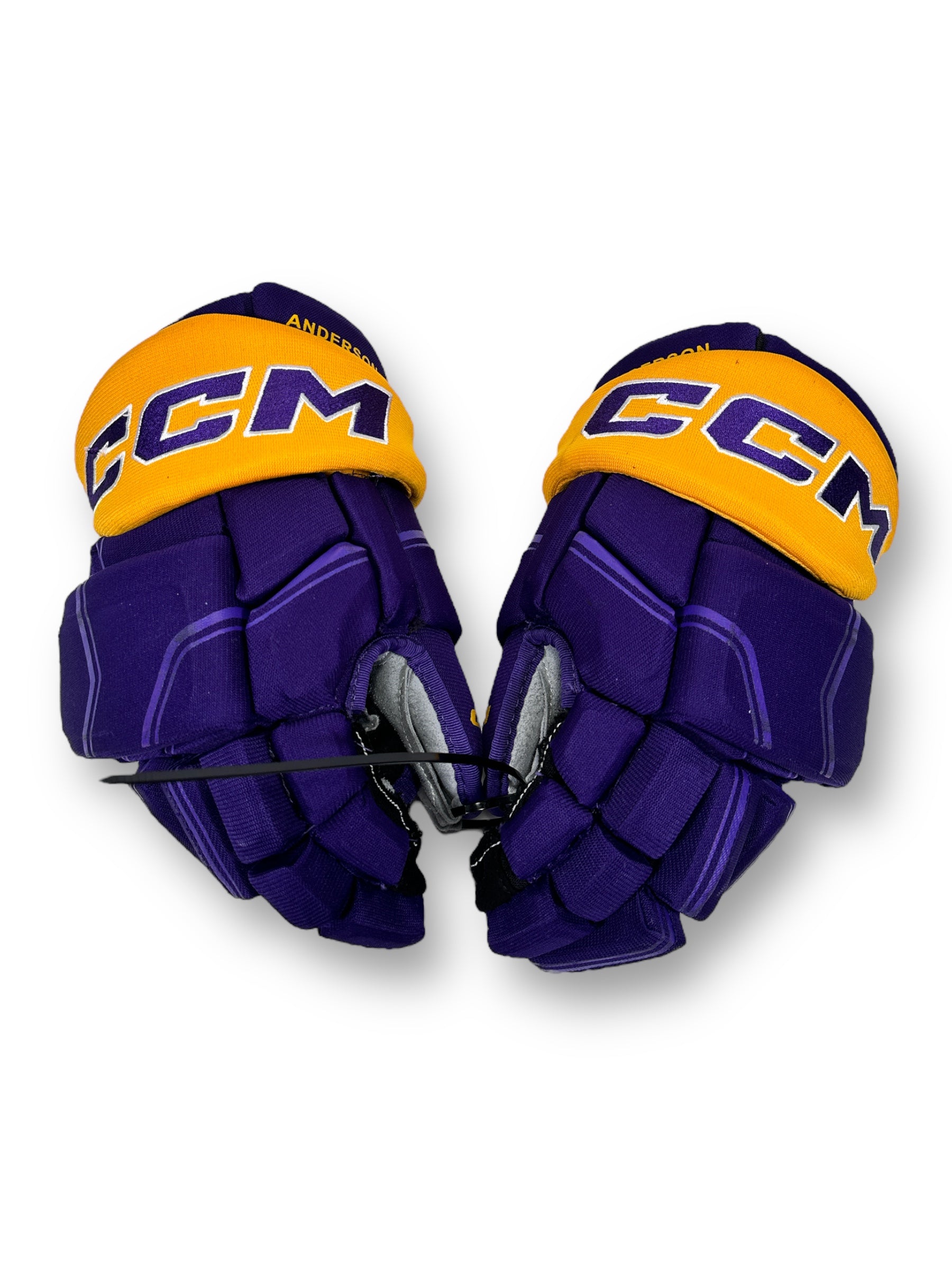 Mikey Anderson Game-Used Reverse Retro CCM HGQL Gloves