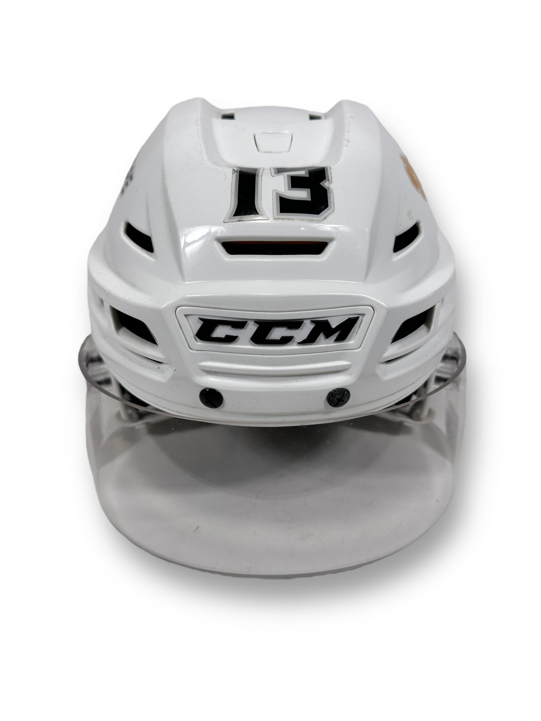 Gabe Vilardi Game-Used Away CCM Tacks 710 Helmet
