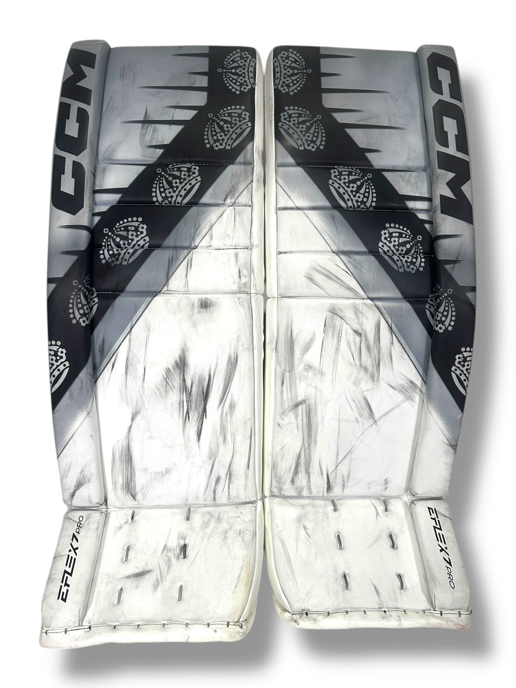 David Rittich Game-Used Leg Pads - Photo Matched