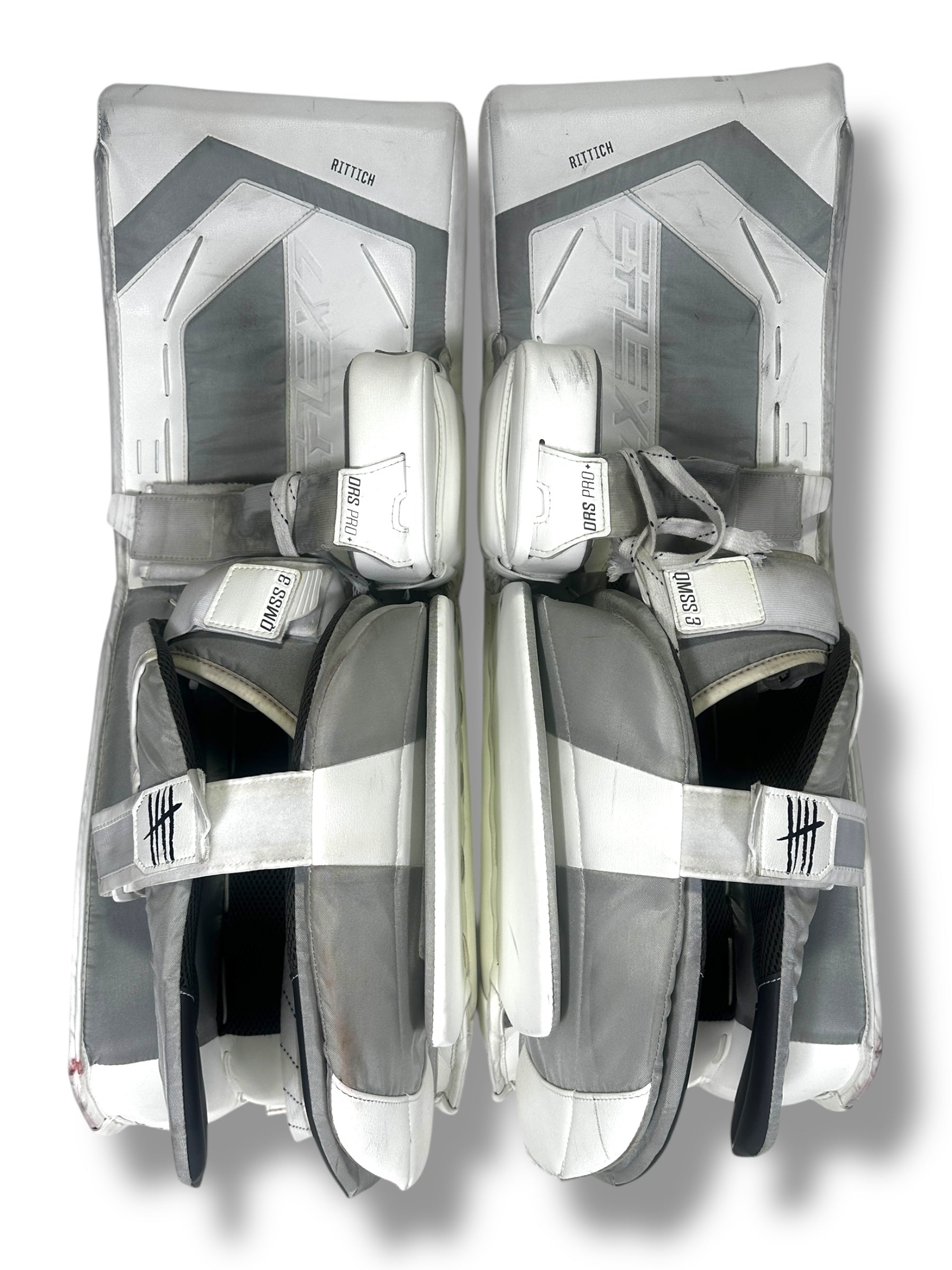David Rittich Game-Used Leg Pads - Photo Matched
