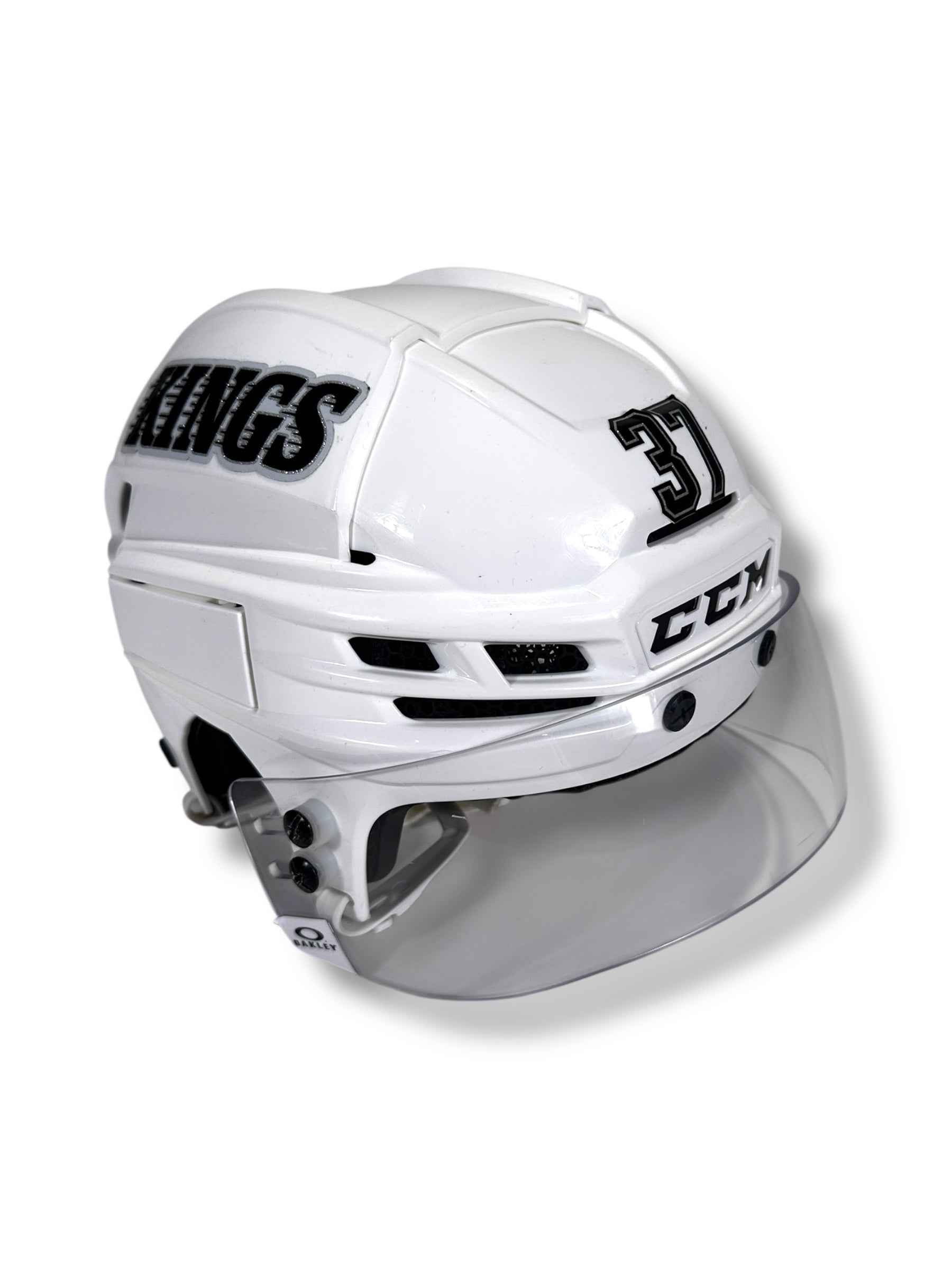 Warren Foegele Game-Used Away Helmet (2024-2025)