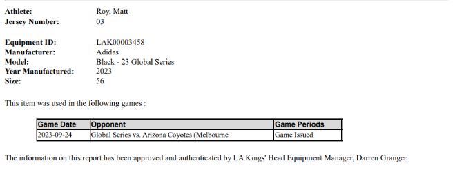 2023 LA Kings Global Series Home Game Jerseys