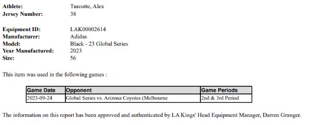 2023 LA Kings Global Series Home Game Jerseys