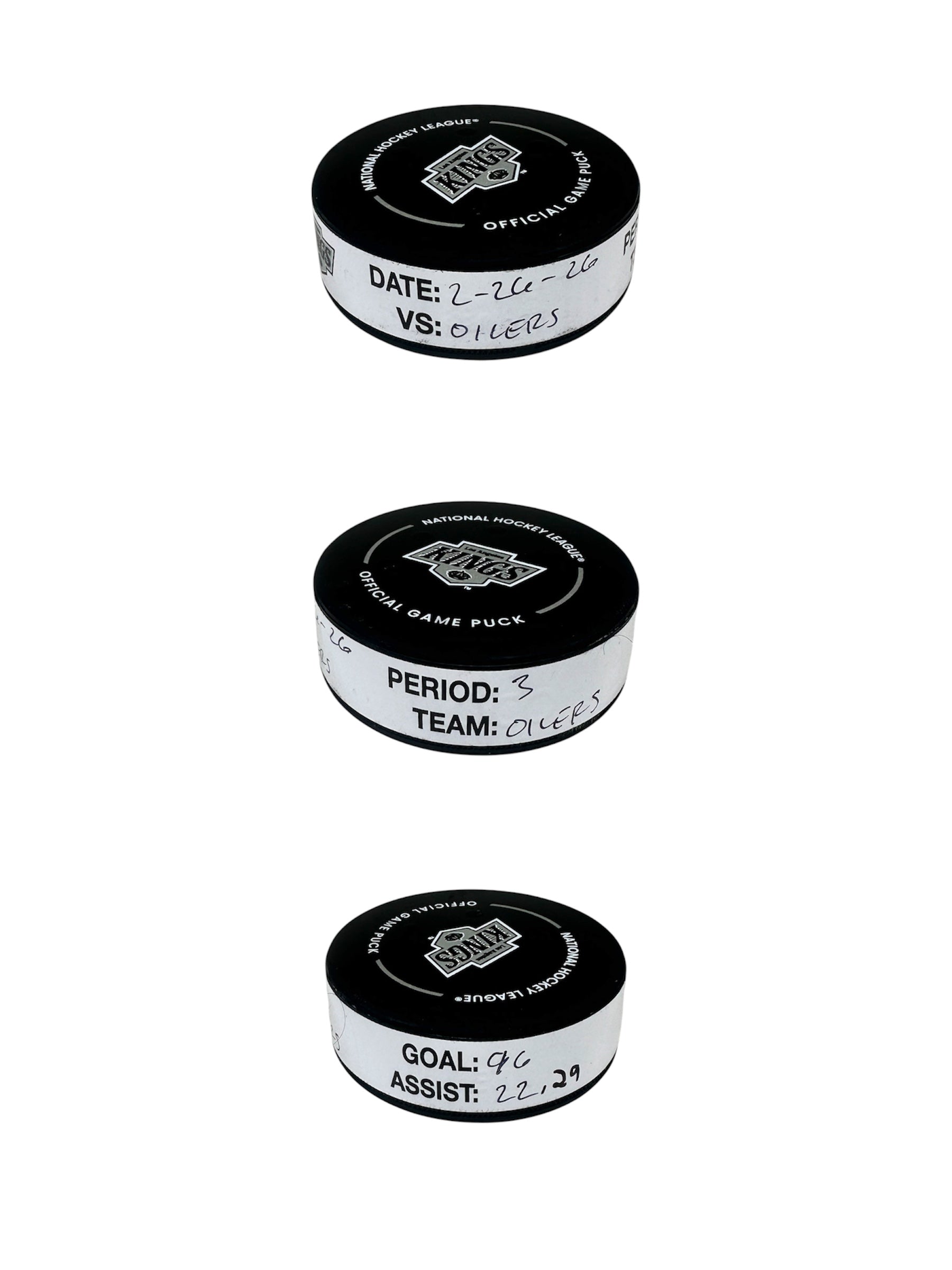 Jake Walman Goal-Scored Puck (#1) vs. LA Kings 2/26/2026