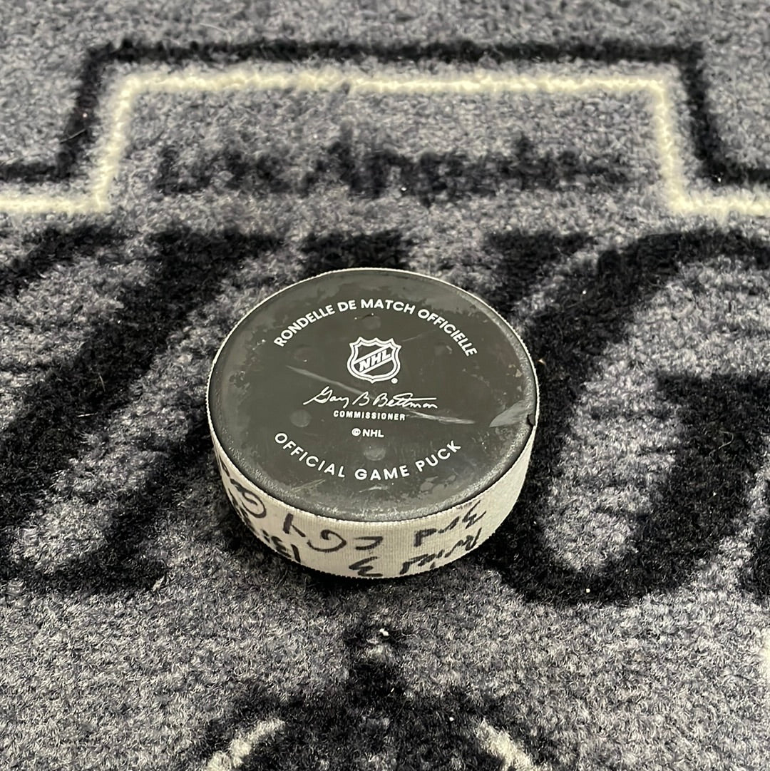 Dillon Dube Goal Scored Puck from 12/22/22