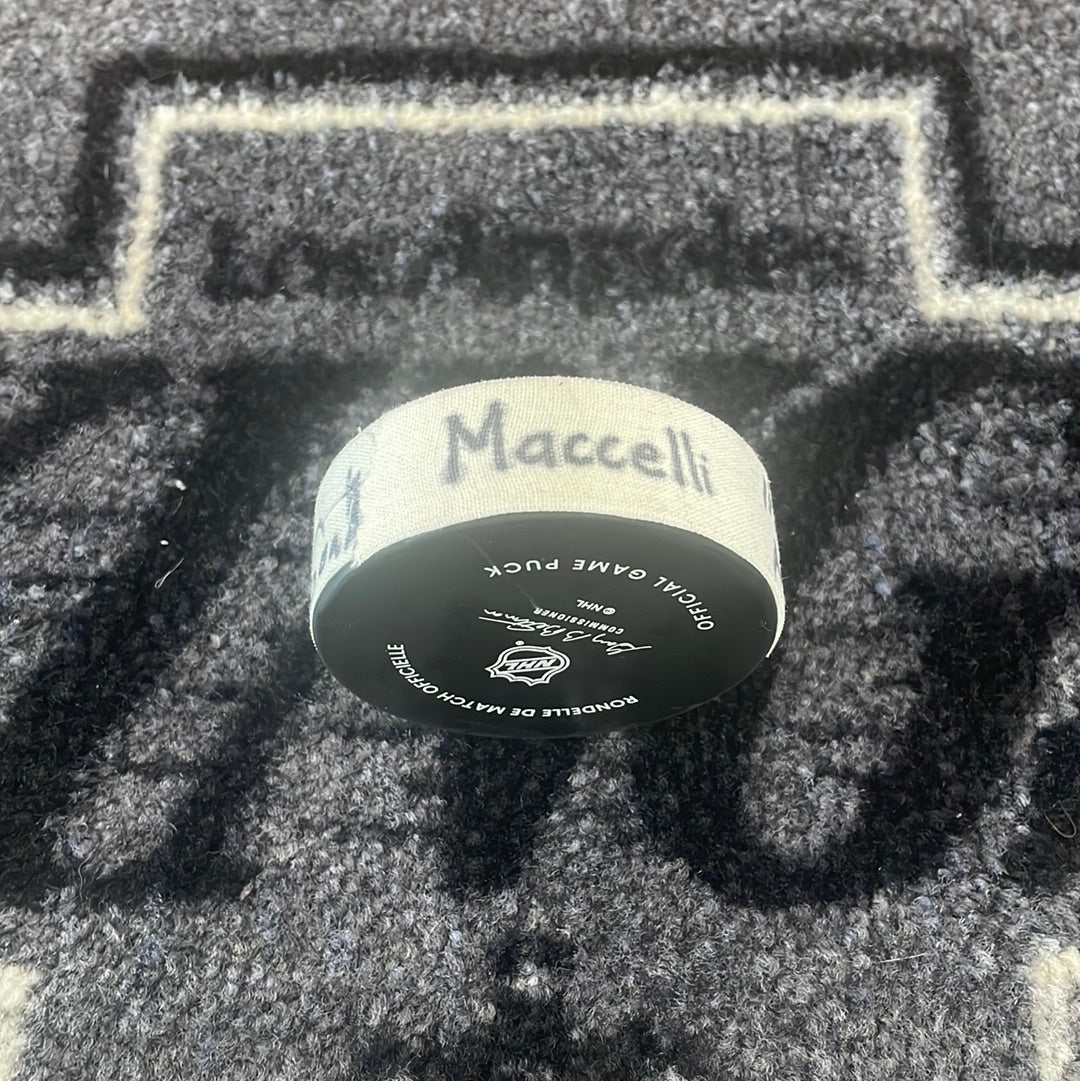Matias Maccelli Goal Scored Puck from 12/1/22