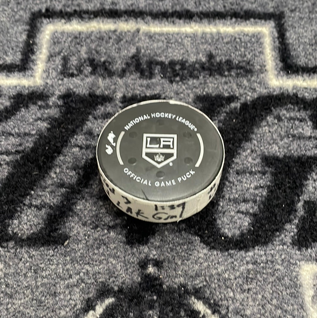 Blake Lizotte Goal Signed Scored Puck from 12/22/22 vs CGY