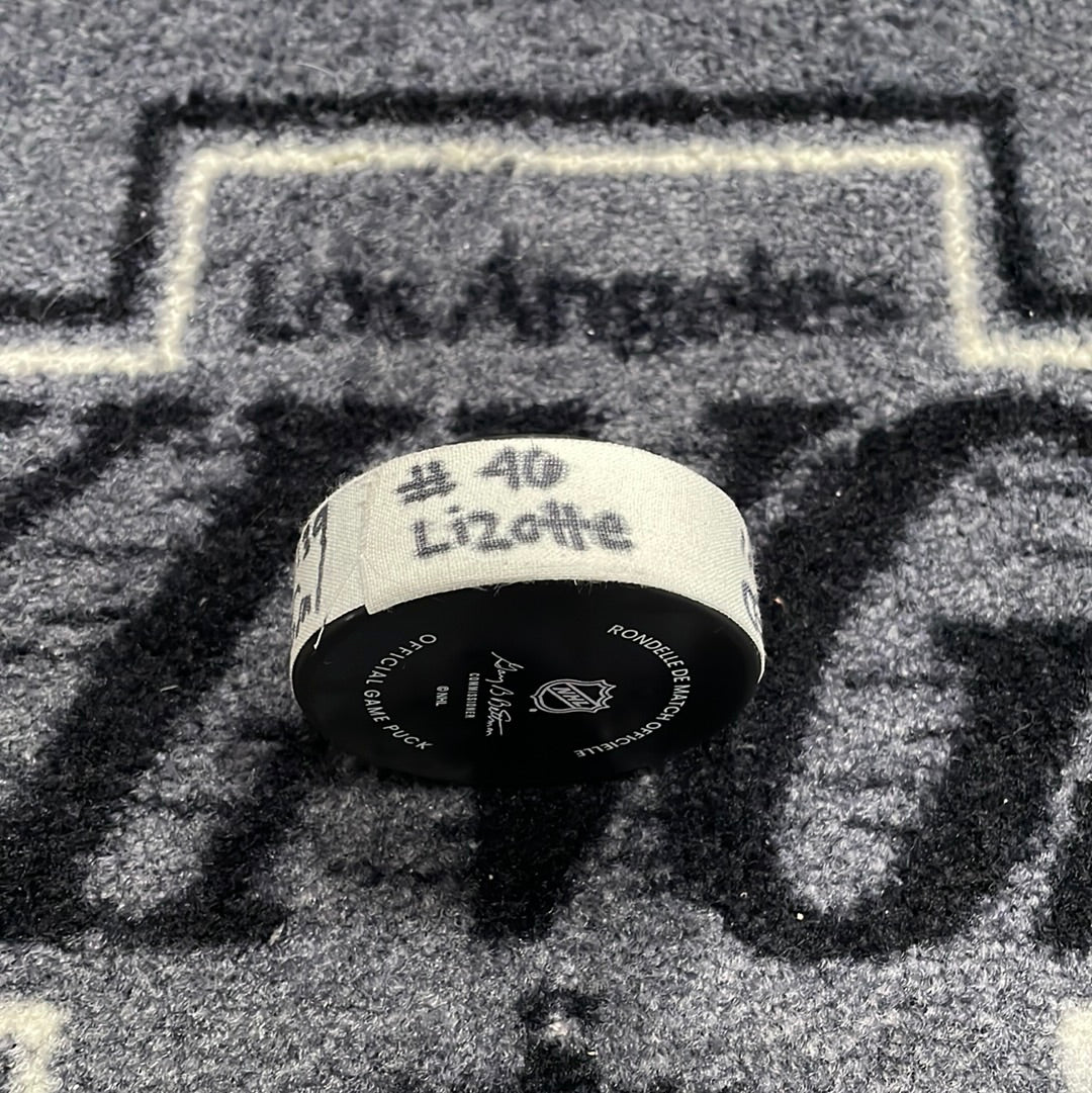 Blake Lizotte Goal Signed Scored Puck from 12/22/22 vs CGY