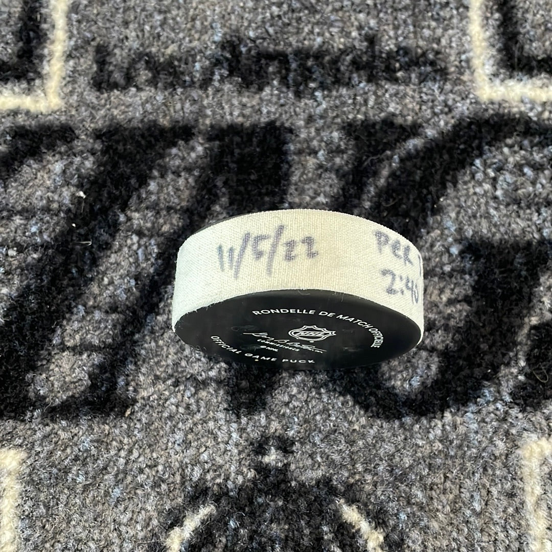 Blake Lizotte Goal Scored Puck from 11/5/22
