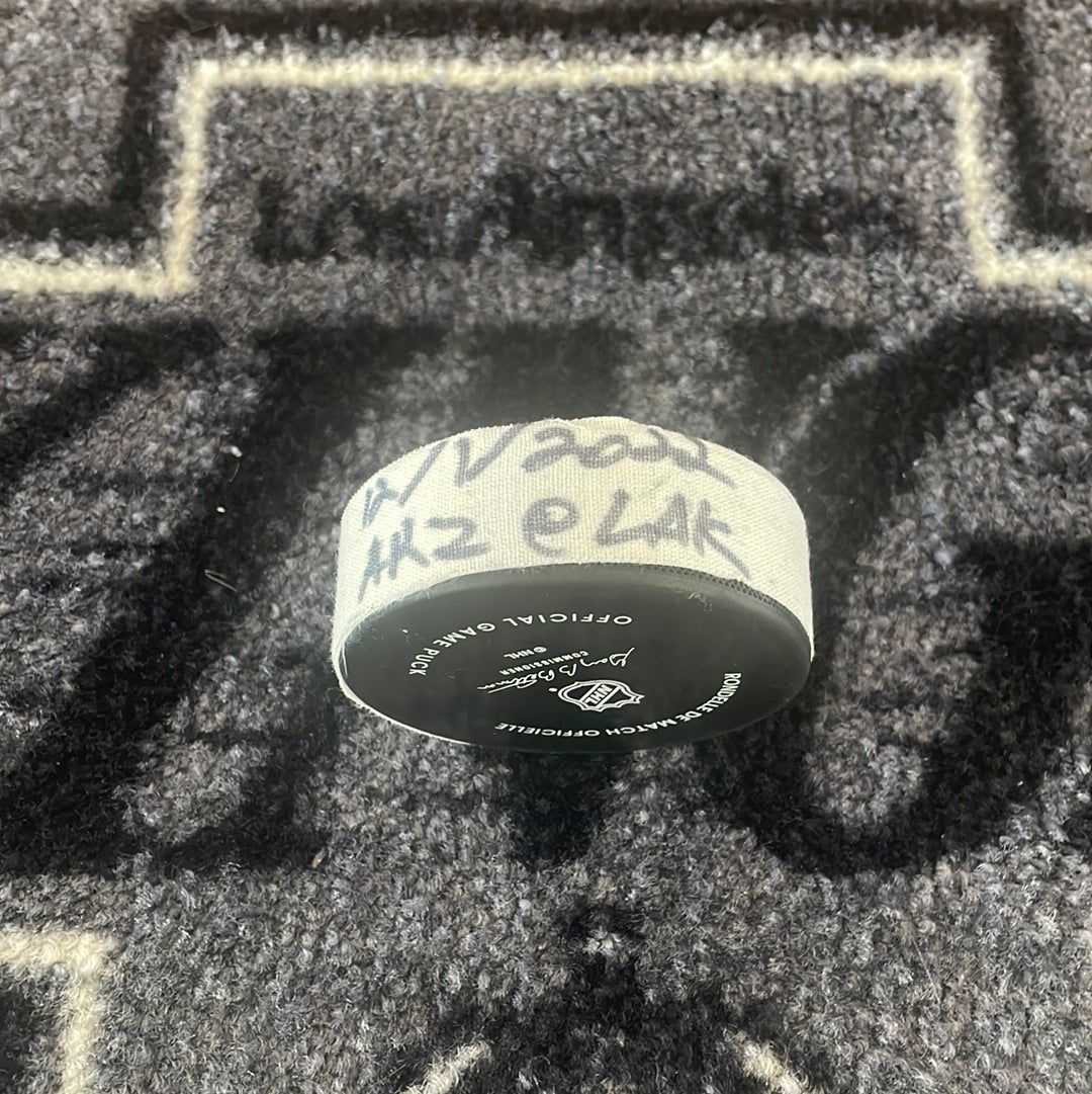Trevor Moore Goal Scored Puck from 12/1/22
