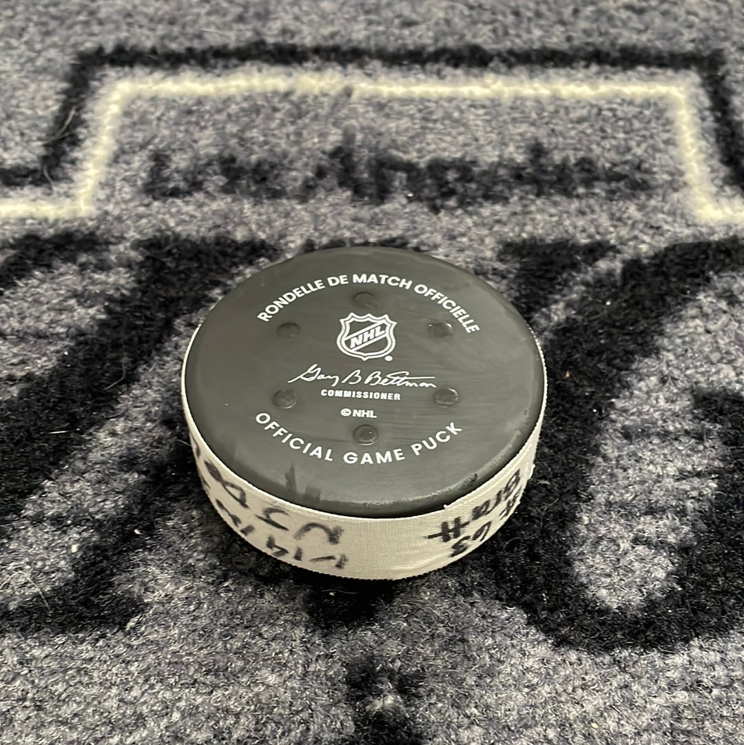Jesper Bratt Goal Scored Puck from 1/14/23