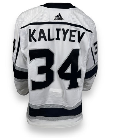 Arthur Kaliyev 2023 Away Playoff Game-Used Jersey