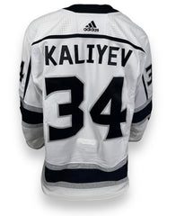 Arthur Kaliyev 2023 Away Playoff Game-Used Jersey