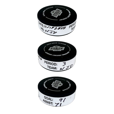 Dawson Mercer Goal-Scored Puck (#1)(SH) vs. LA Kings 11/1/2025