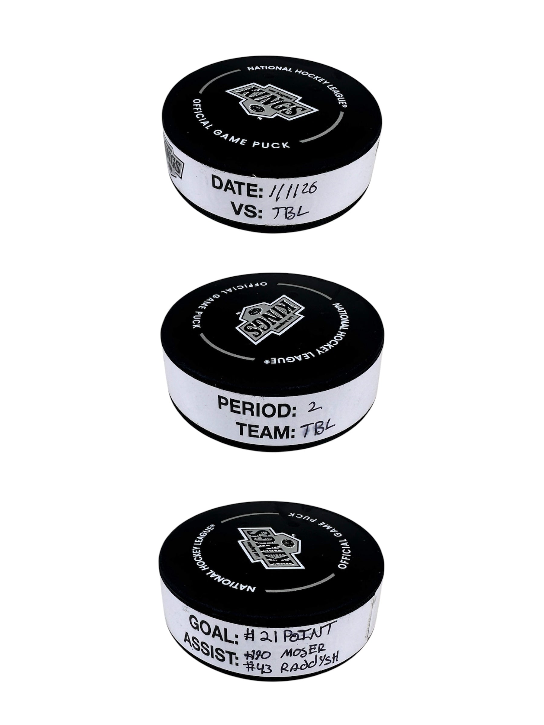 Brayden Point Goal-Scored Puck (#2) vs. LA Kings 1/1/2026