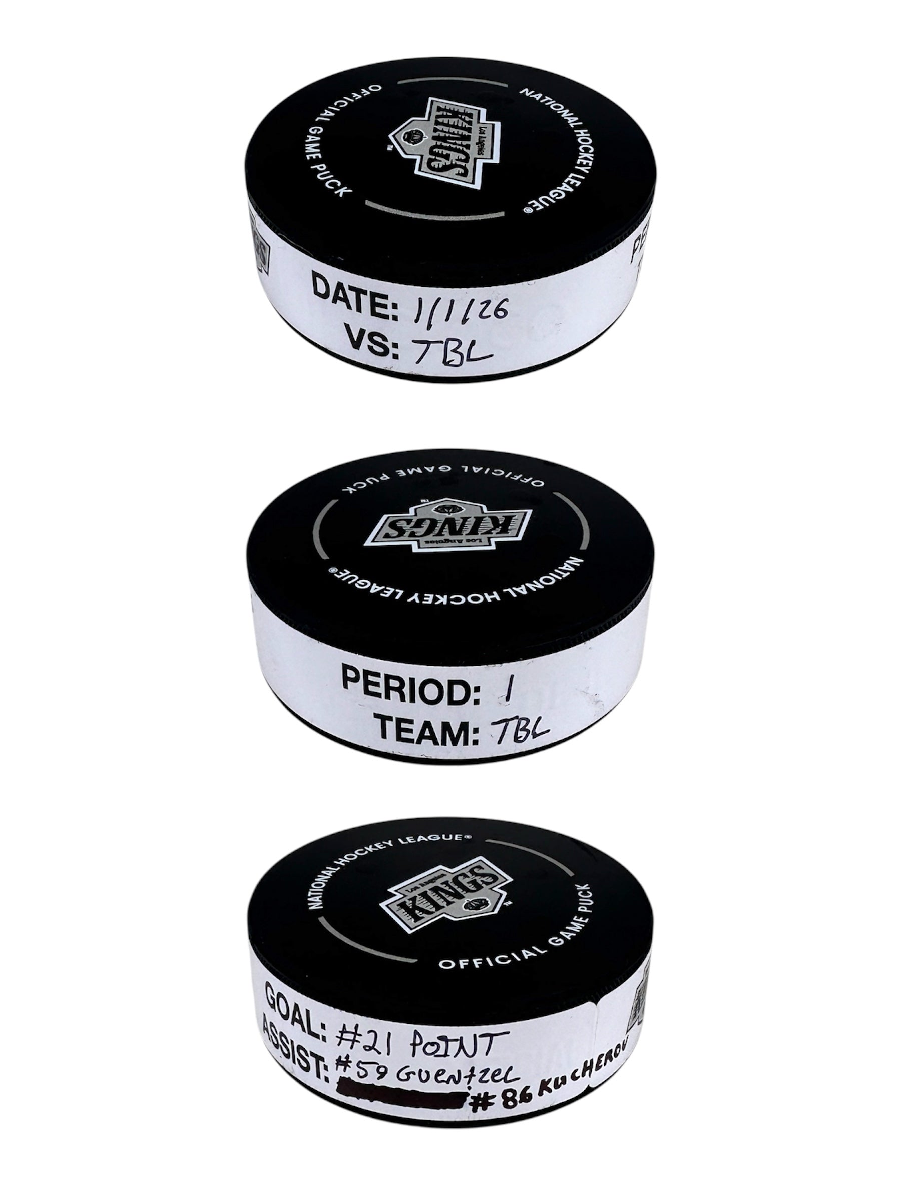 Brayden Point Goal-Scored Puck (#1)(PP) vs. LA Kings 1/1/2026