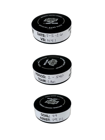 Samuel Helenius Goal-Scored Puck vs. NY Islanders 3/5/2026 (Anze Kopitar 1500th Game Puck)