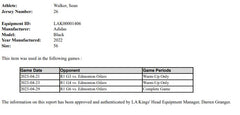 Sean Walker Playoff Game-Used Home Jersey (2022-2023)