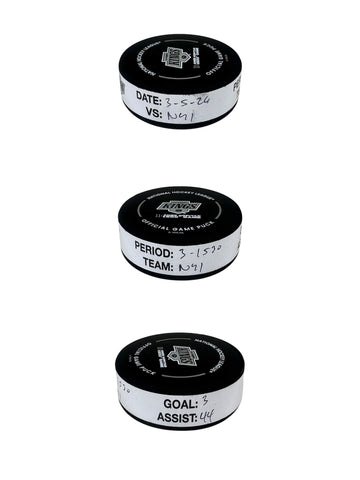 Adam Pelech Goal-Scored Puck (SH) vs. LA Kings 3/5/2026 (Anze Kopitar 1500th Game Puck)
