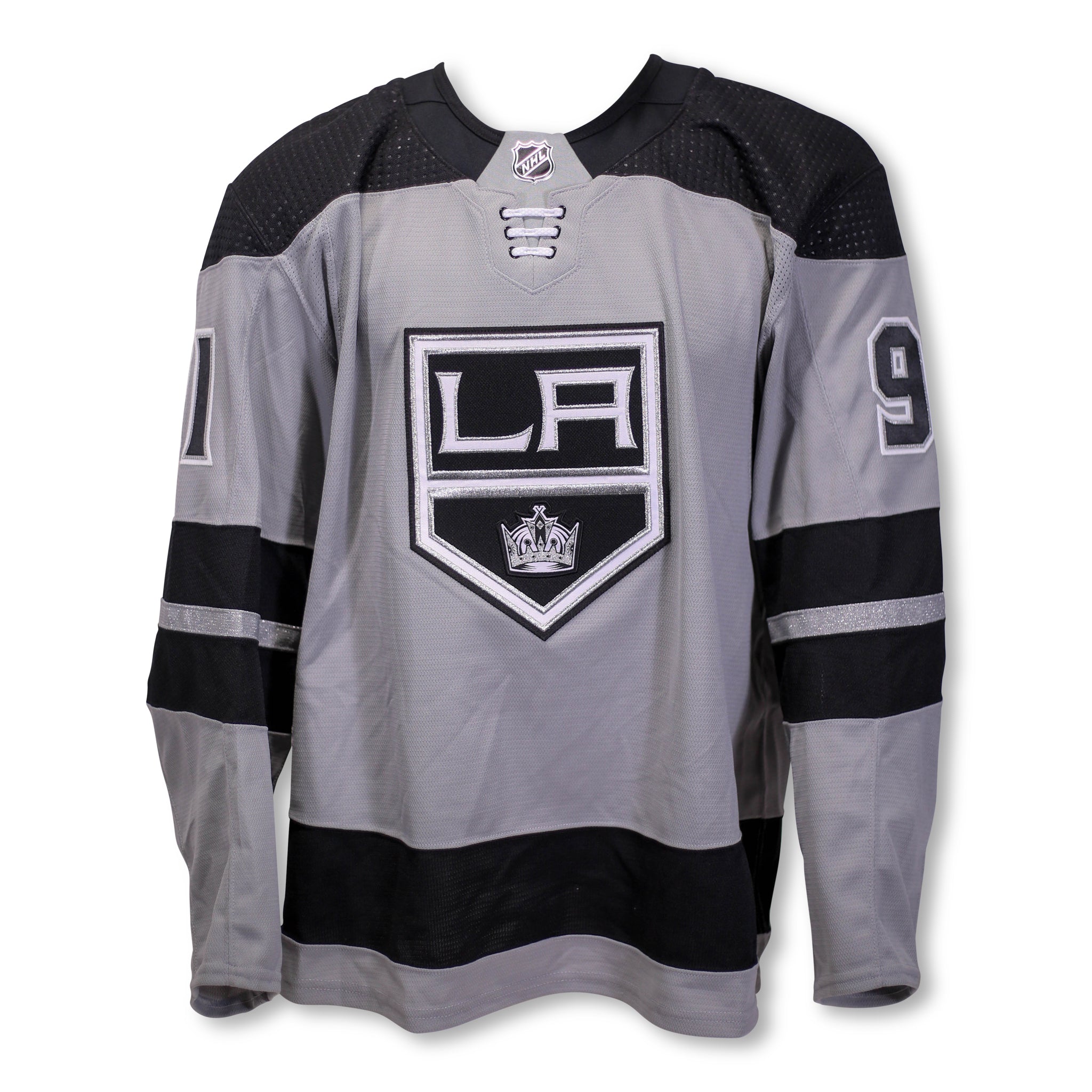 LA Kings Reebok NHL Alternate Jersey Black/White/Silver Size Large